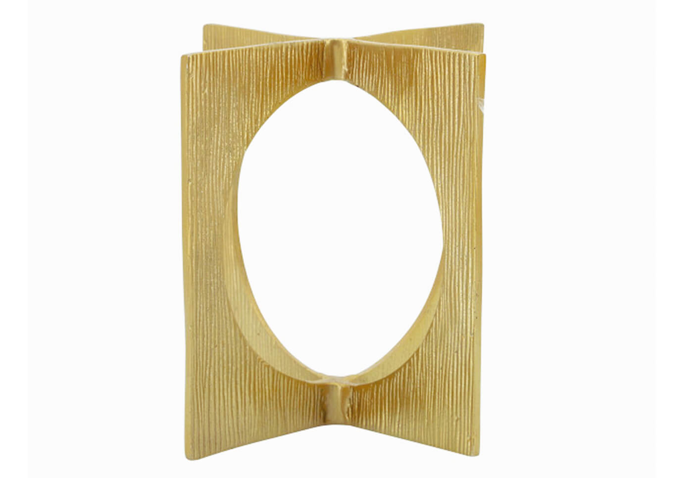 Escultura Cuadros Huecos Enlazados de Metal Dorado