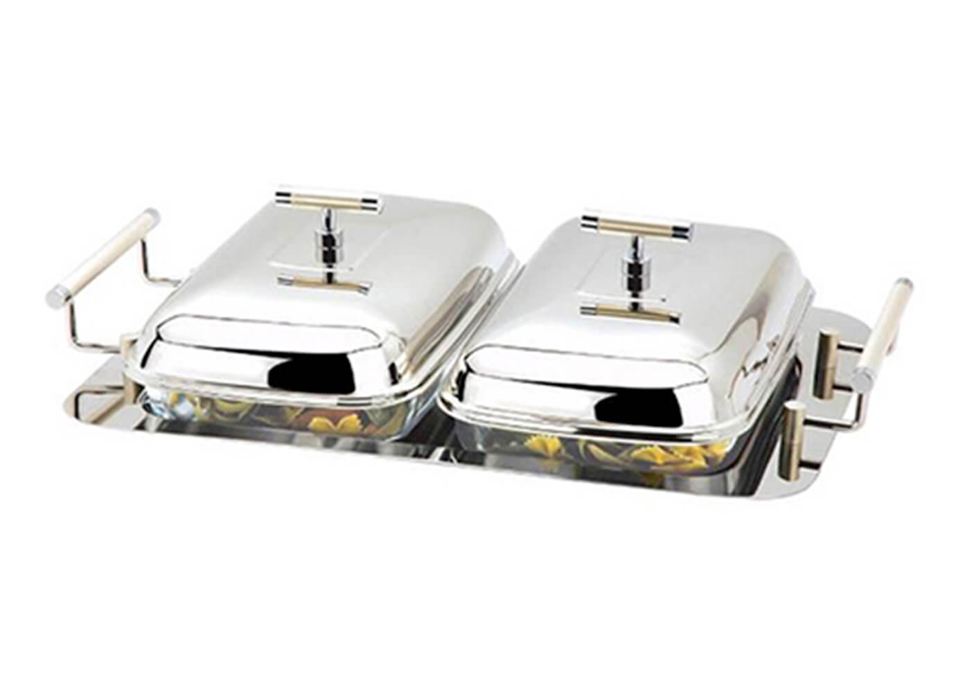 Portapyrex Tubo Acrílico Doble con Charola - Simone