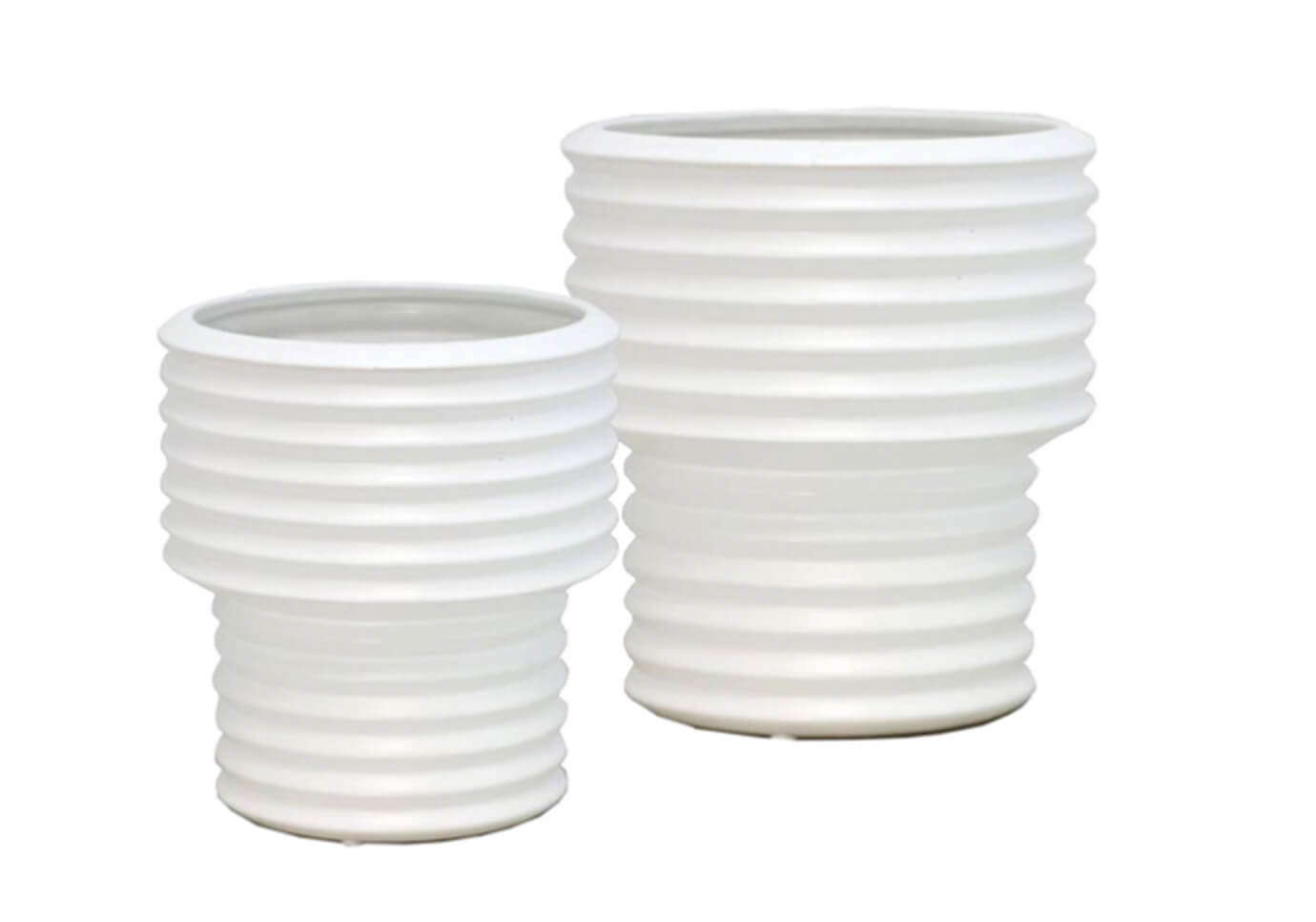 Maceta Cerámica Canales Horizontales