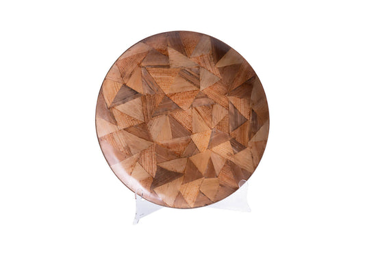 Plato de Madera Triángulos Irregulares