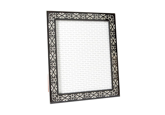 Portarretrato Italiano Negro con Filigrana en Madre Perla