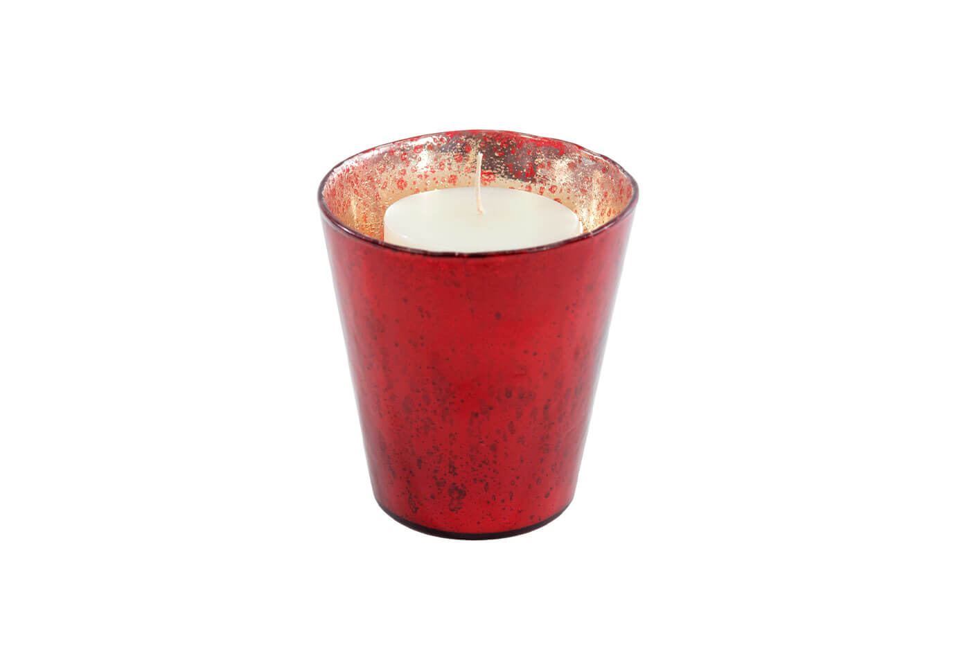 Portavela Vidrio Mercurio Roja - Simone