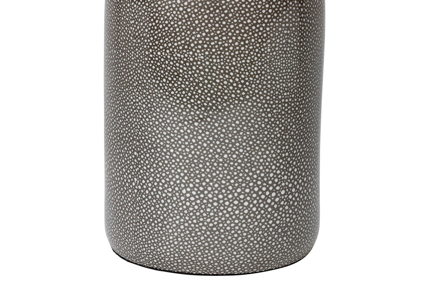 Florero Cerámica Puntos Cinturón Dorado