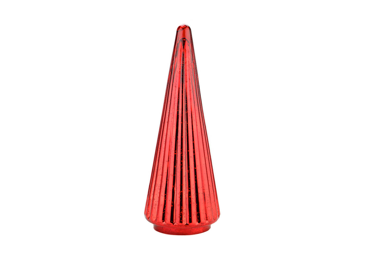 Pino de Vidrio Rojo Brillante Acanalado