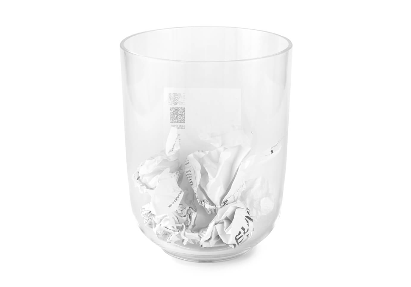 Bote de Basura Redondo de Acrílico