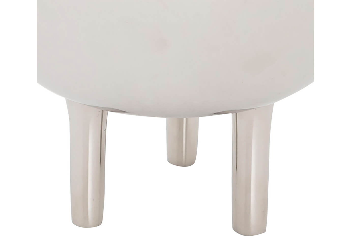 Bowl de Metal Plateado Pulido con Patitas