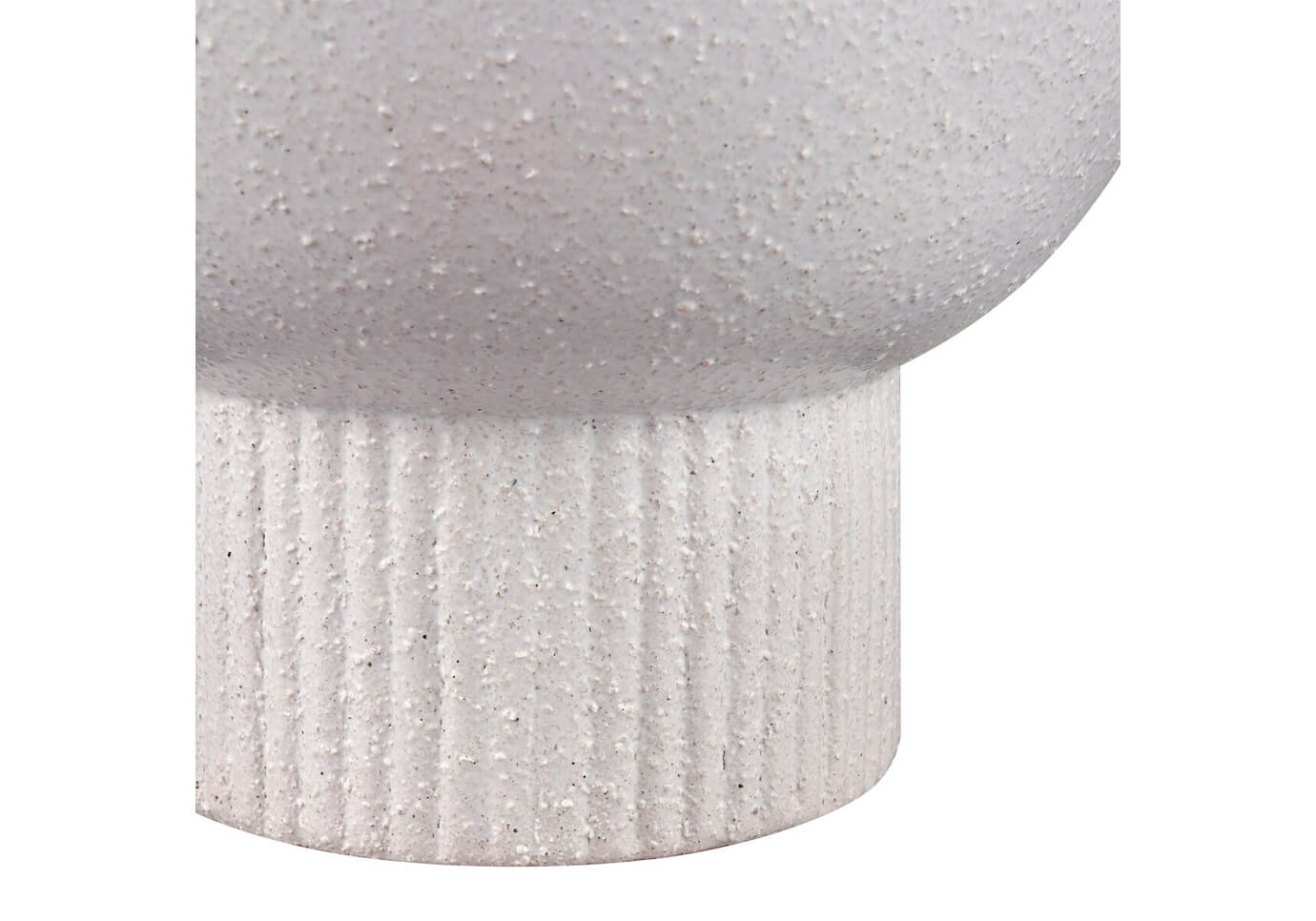 Florero Cerámica Blanco Esfera en Centro