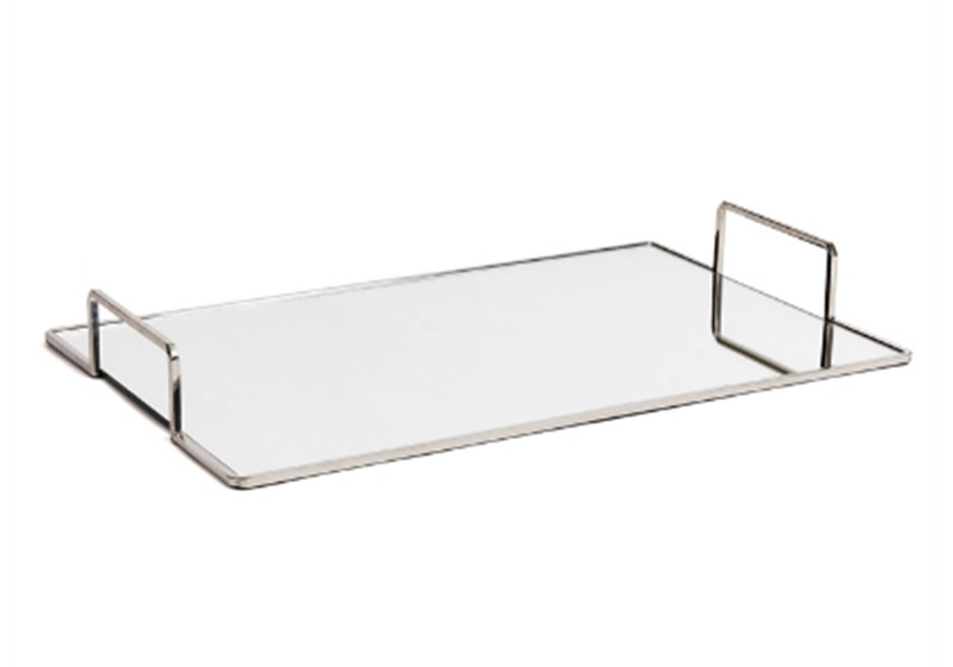 Charola Rectangular Acero con Espejo