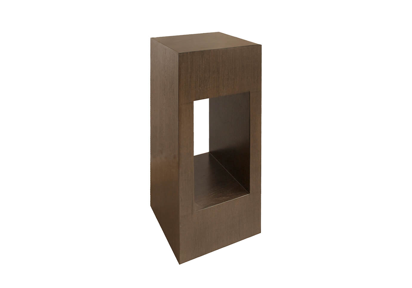 Pedestal Madera Chocolate Hueco al Centro