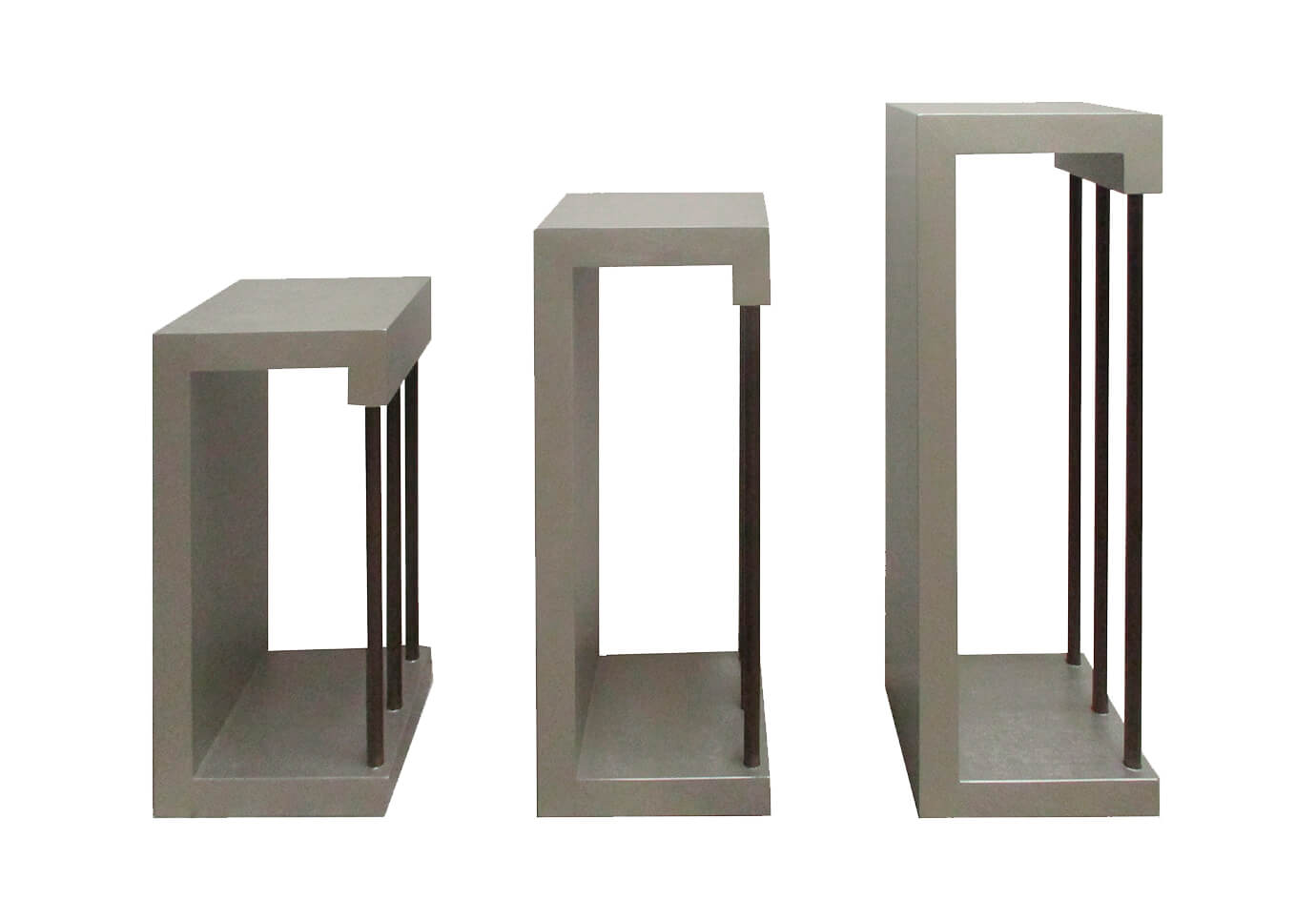 Pedestal con Hueco y Tres Barrotes Grande