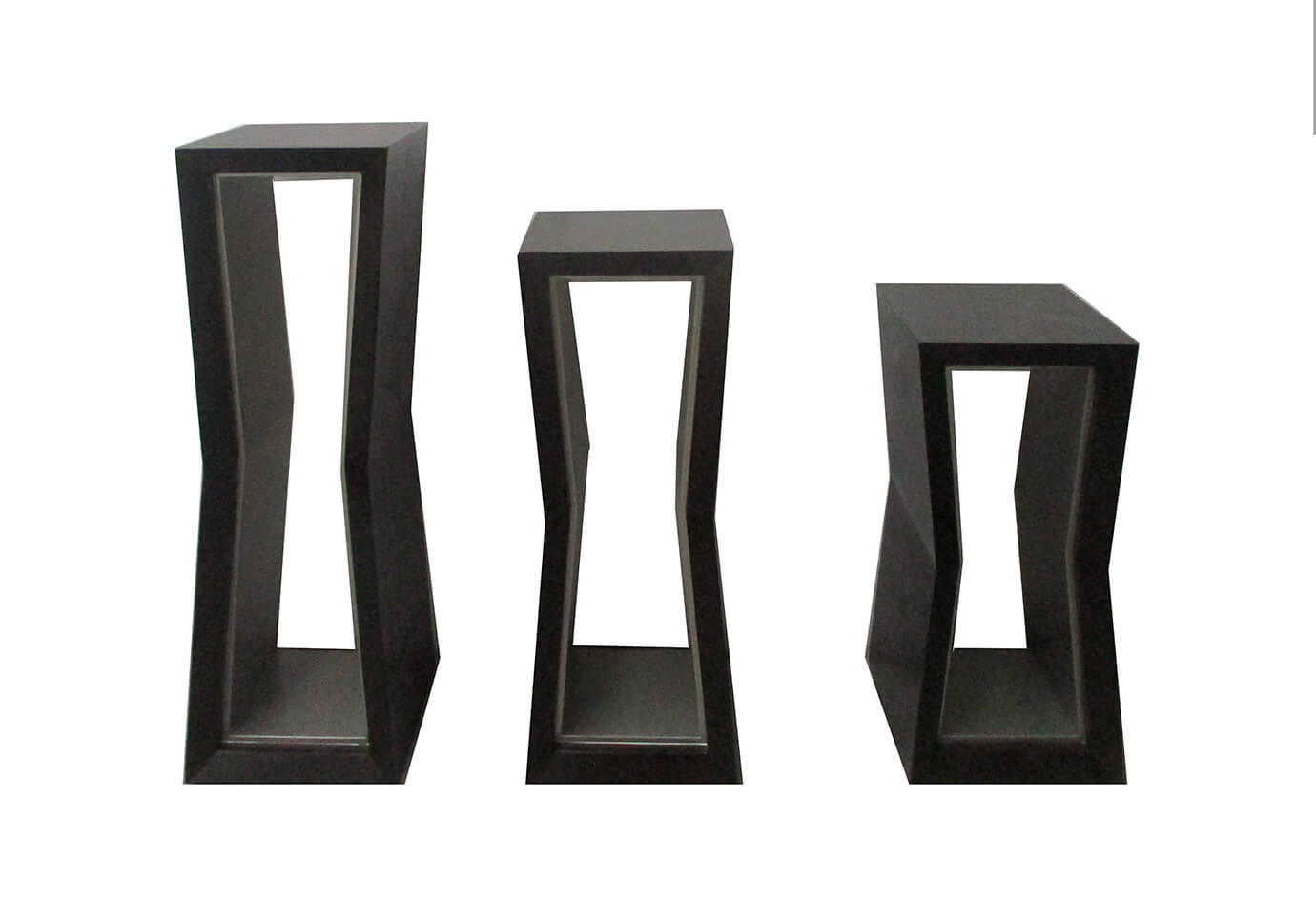 Pedestal Madera Acinturado con Hueco Grande