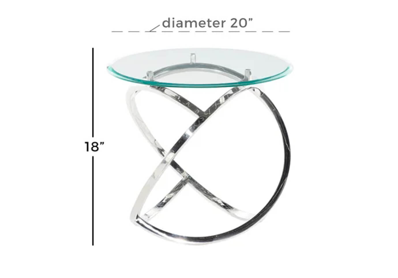 Mesa Decorativa Aros de Acero Inoxidable