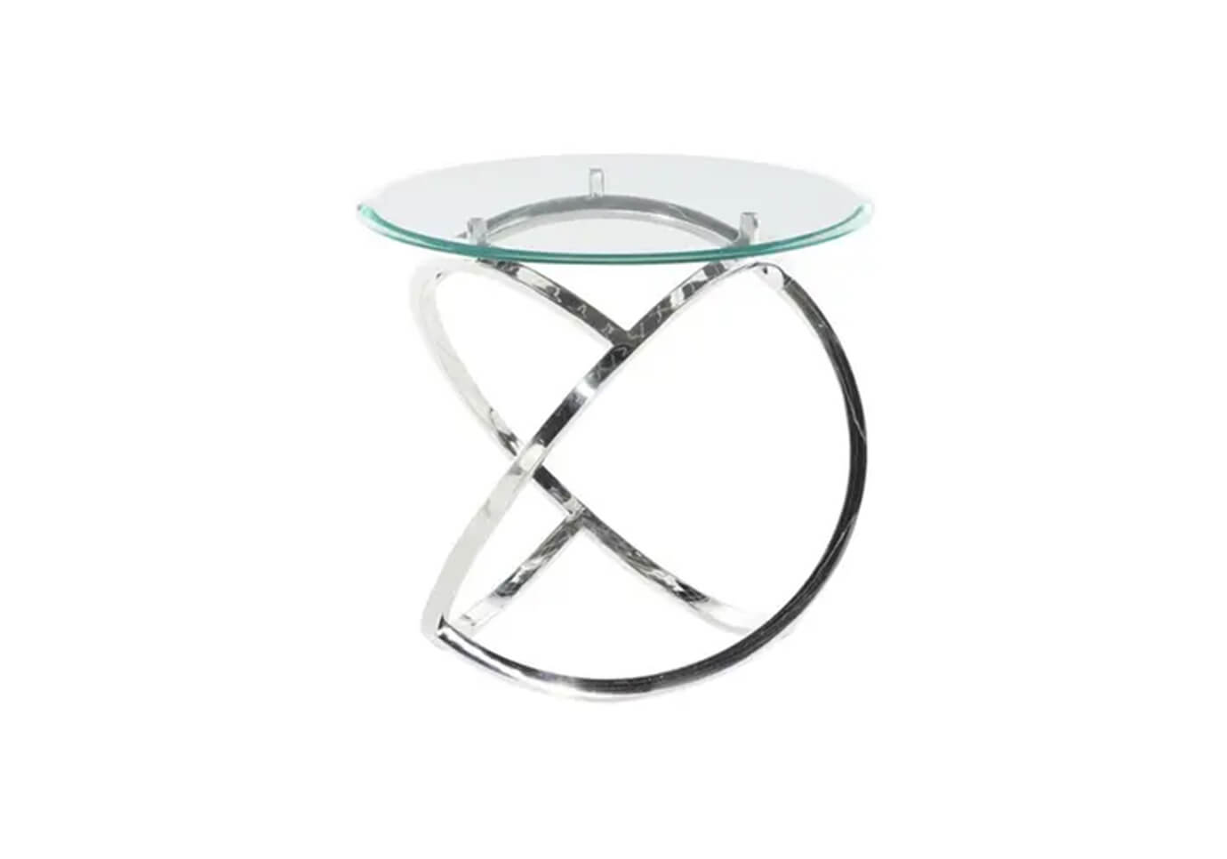 Mesa Decorativa Aros de Acero Inoxidable