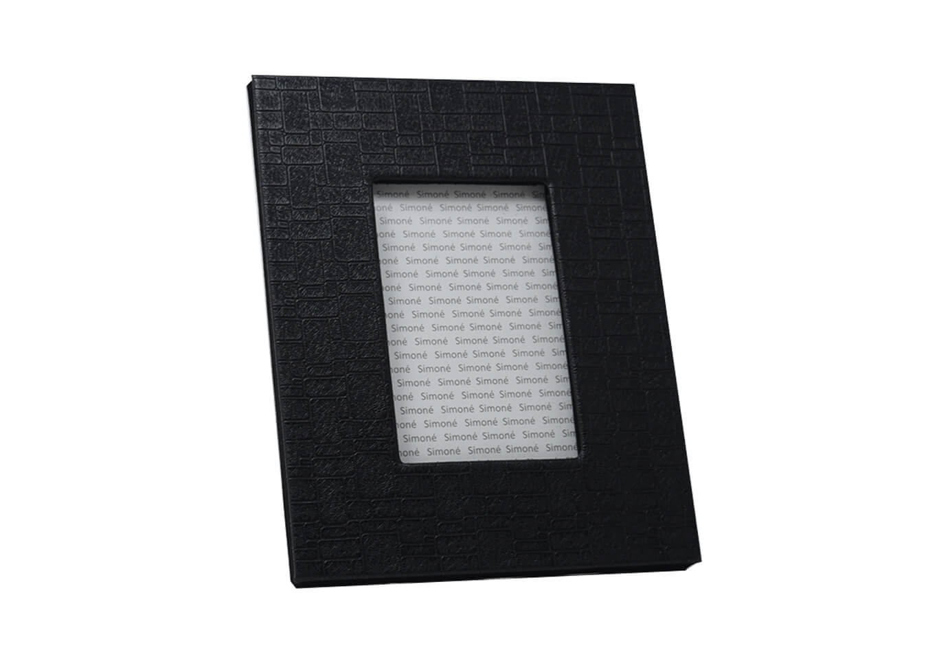 Portarretrato Vinipiel Negro Texturizado 4x6 - Simone