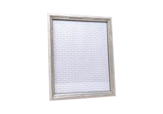 Portarretrato Madera Italiana Lineas Curvas Filo Blanco