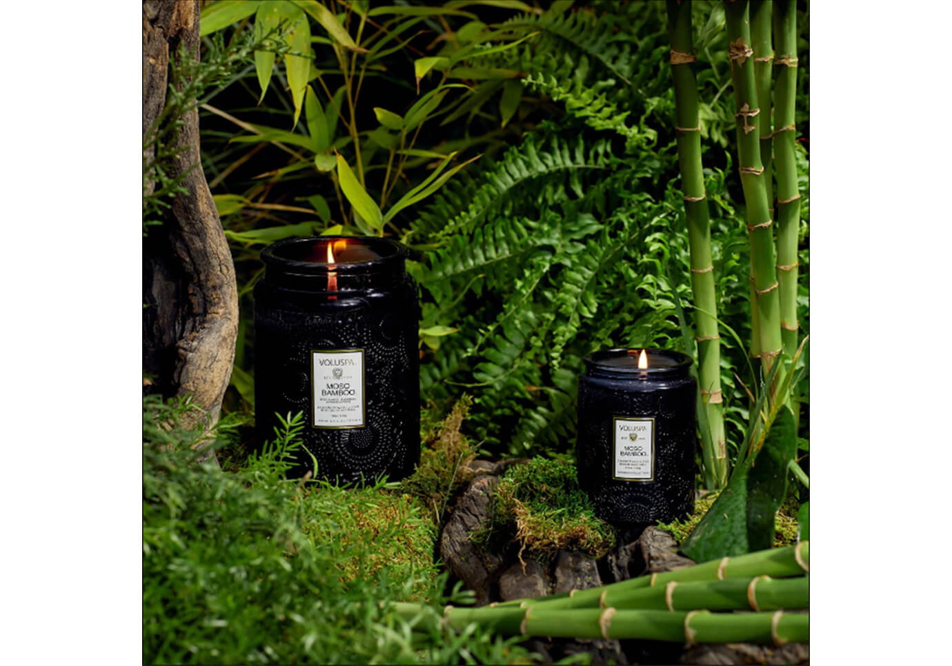 Vela Aromática Voluspa Moso Bamboo Envase Vidrio 18 Oz.