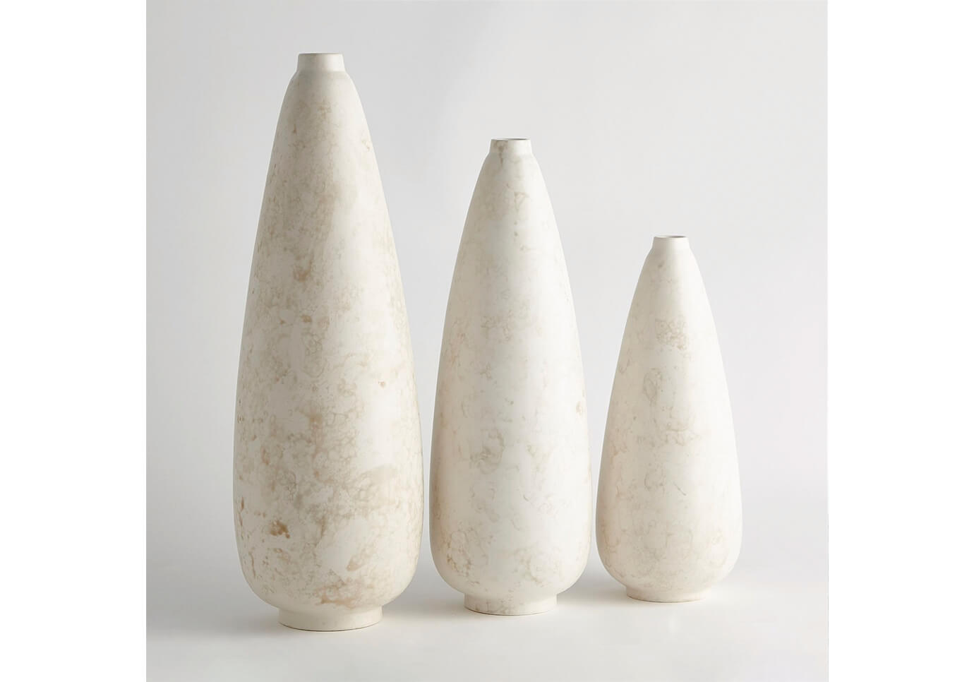 Florero de Vidrio Pera Marfil