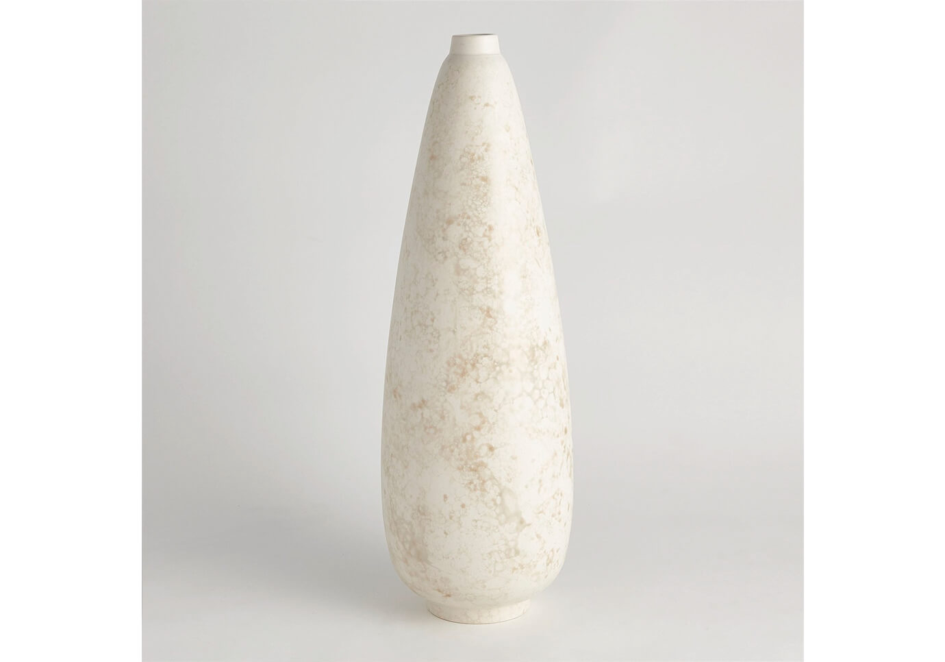 Florero de Vidrio Pera Marfil