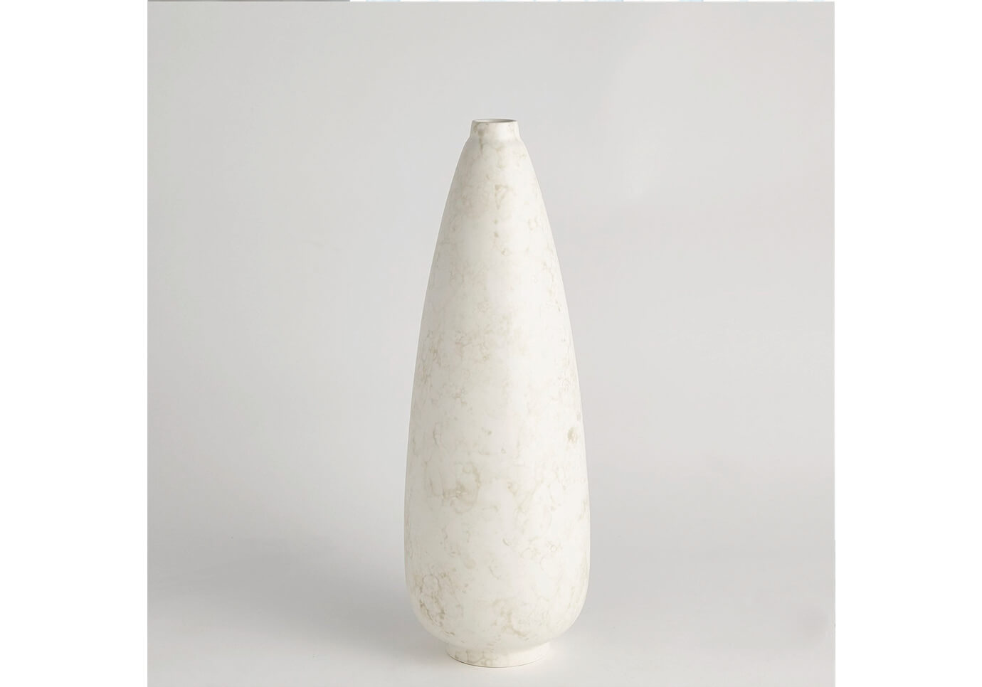 Florero de Vidrio Pera Marfil