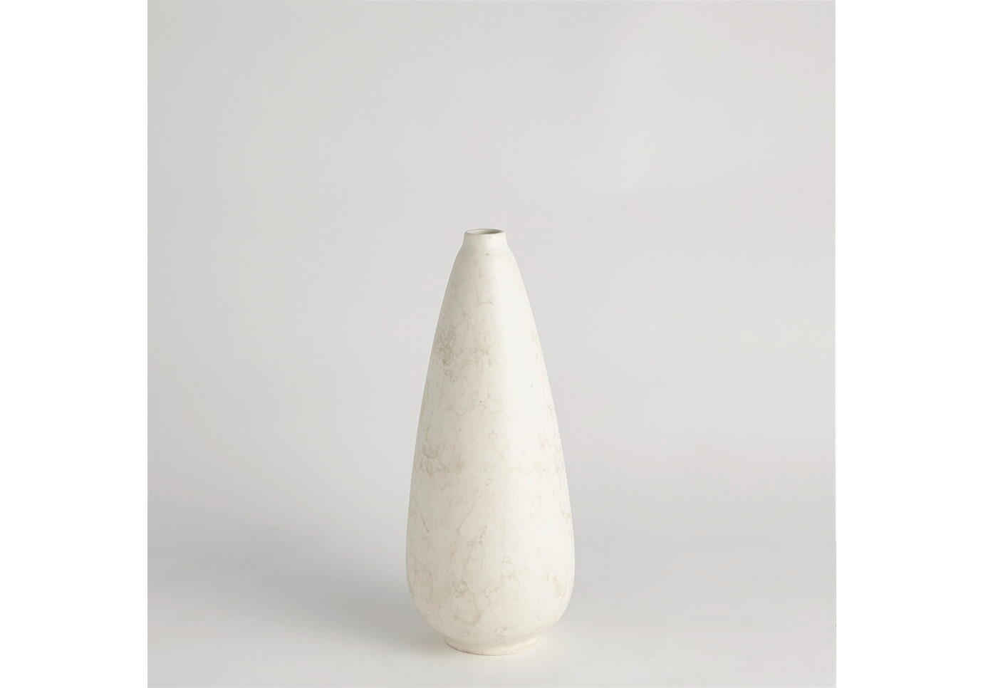 Florero de Vidrio Pera Marfil