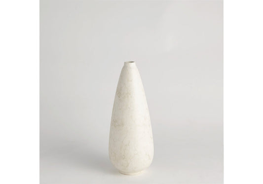 Florero de Vidrio Pera Marfil