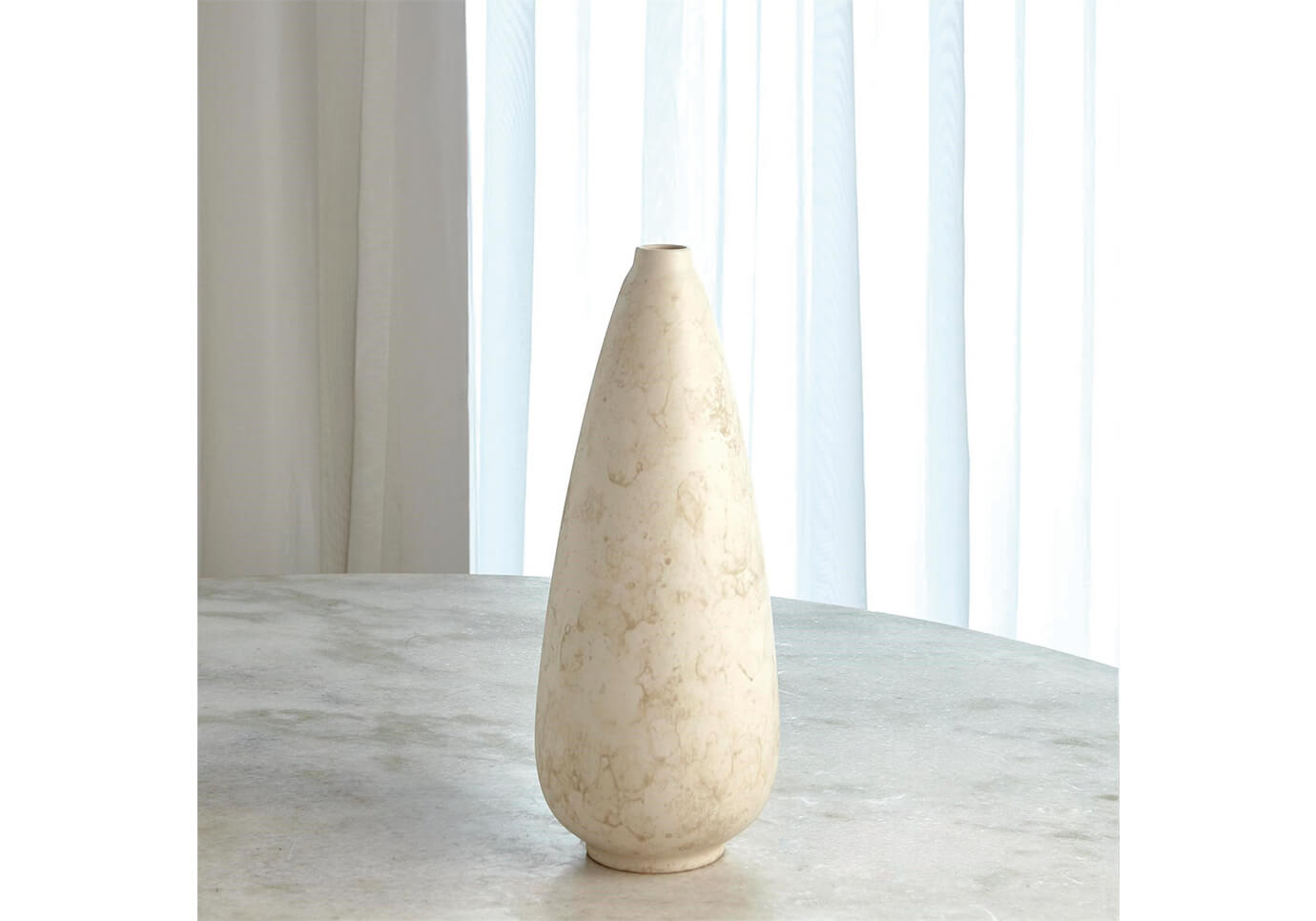 Florero de Vidrio Pera Marfil