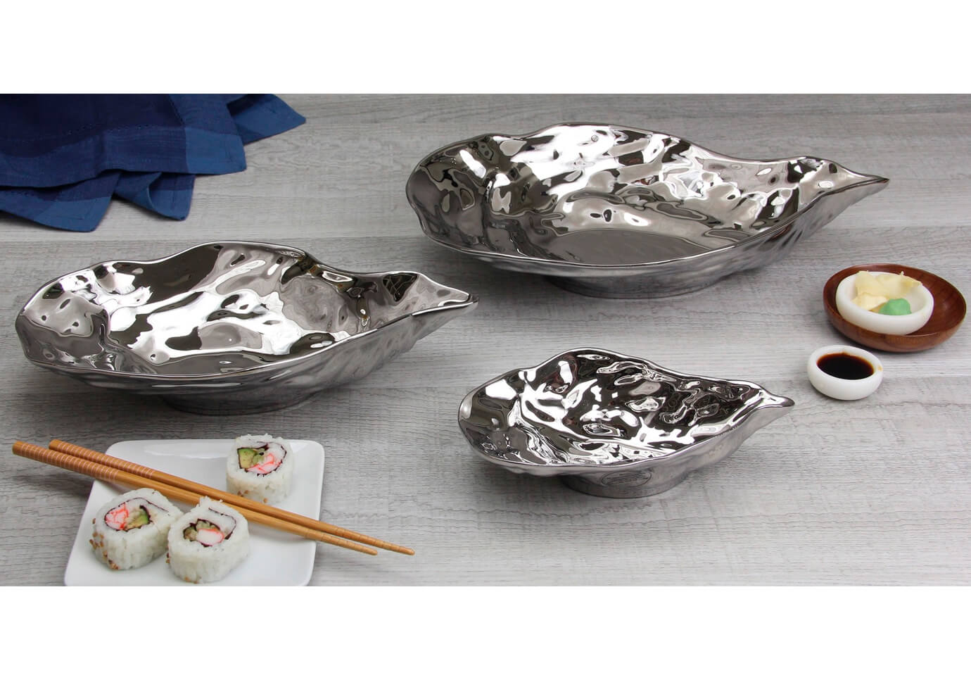 Cuenco de Porcelana Ostra Plata