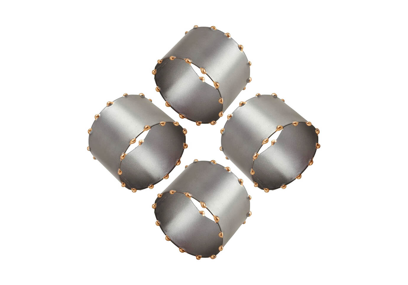 Anillo de Servilleta Hierro Lunares Dorados