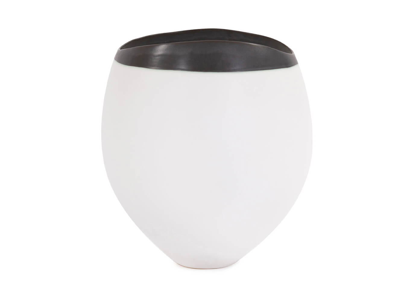 Florero Cerámica Blanca Eclipse