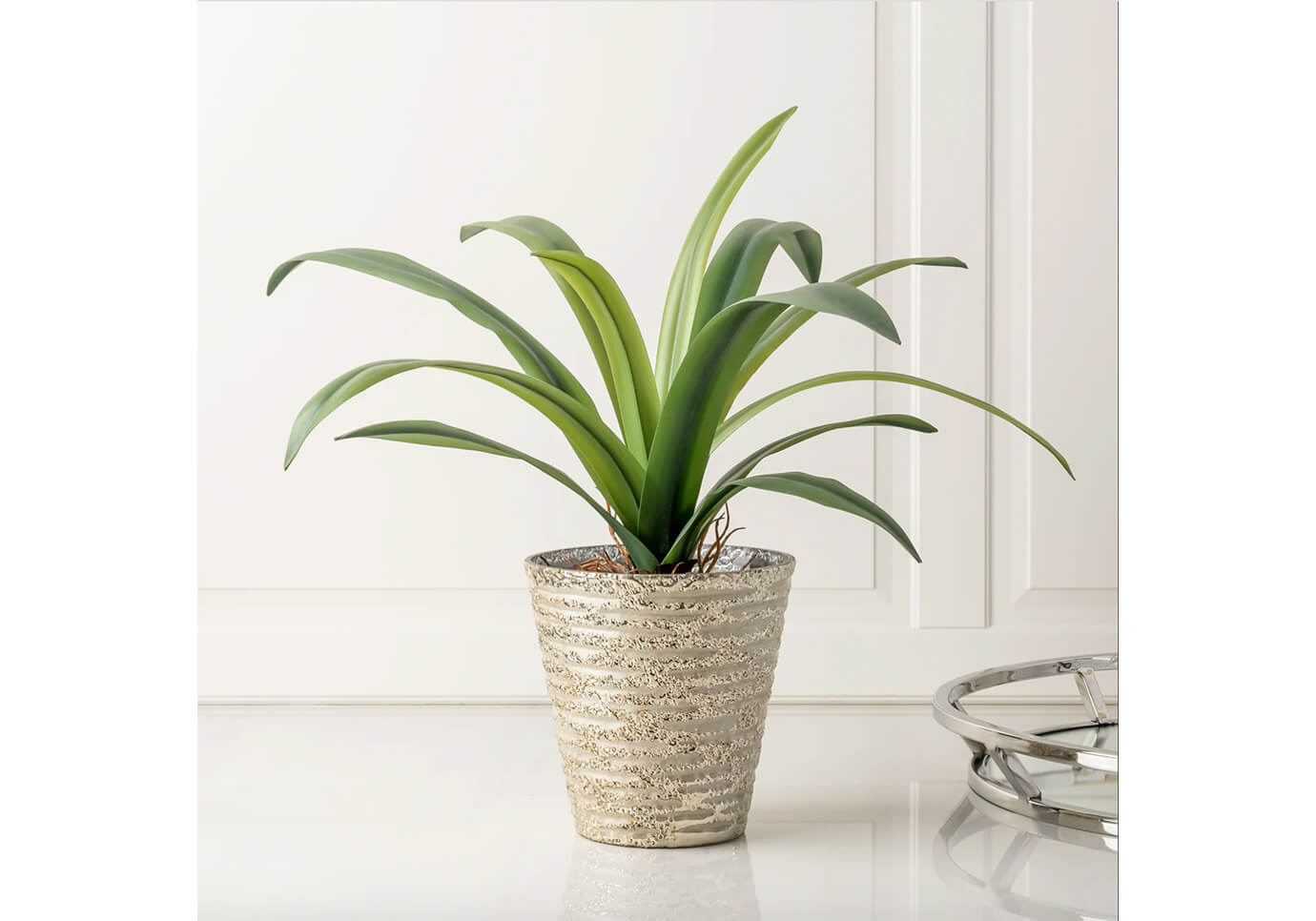 Florero / Portavela de Vidrio Cónico Texturizado