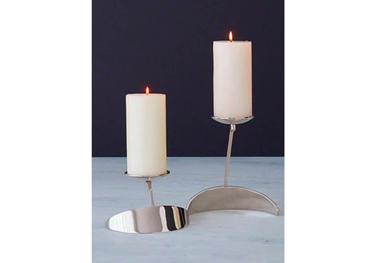 Candelabro Níquel Doble Onda