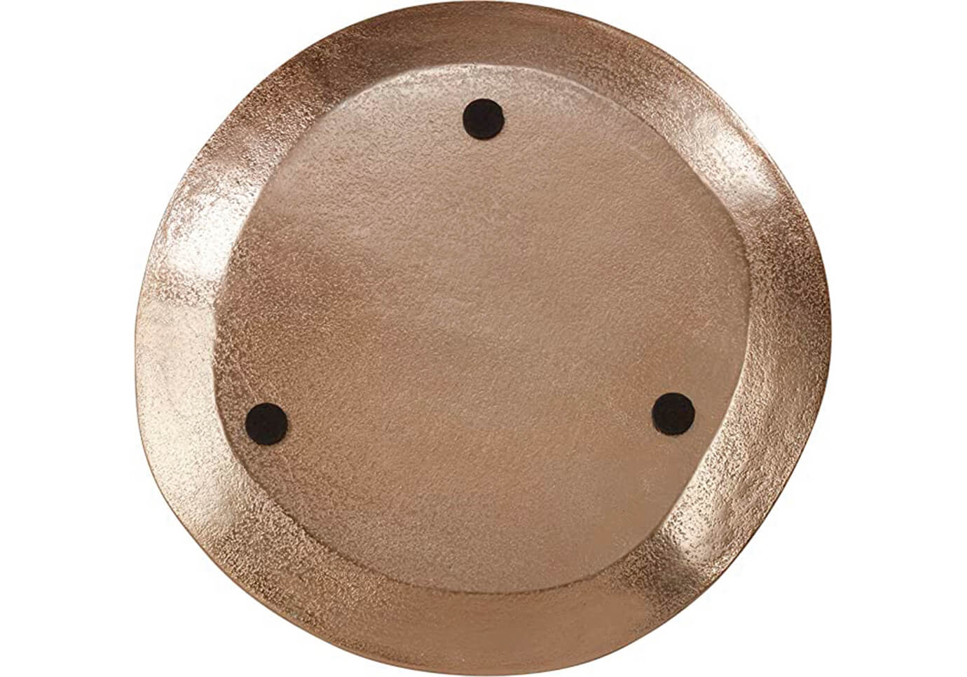 Plato Base Redondo de Metal Cepillado Dorado 33 cm
