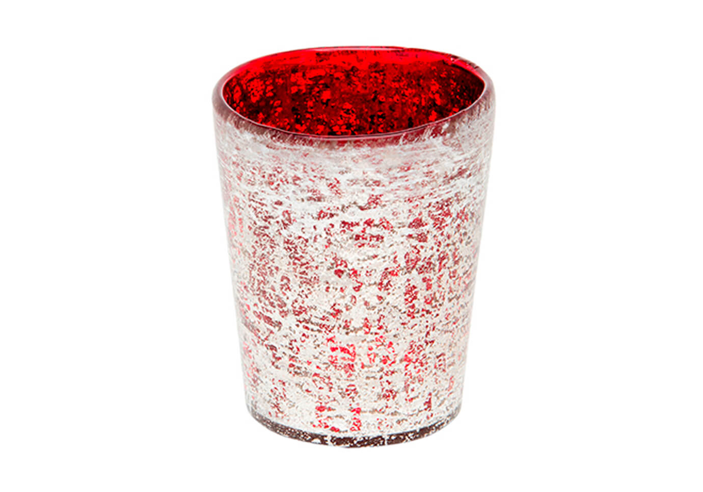 Portavela Vidrio Mercurio Rojo