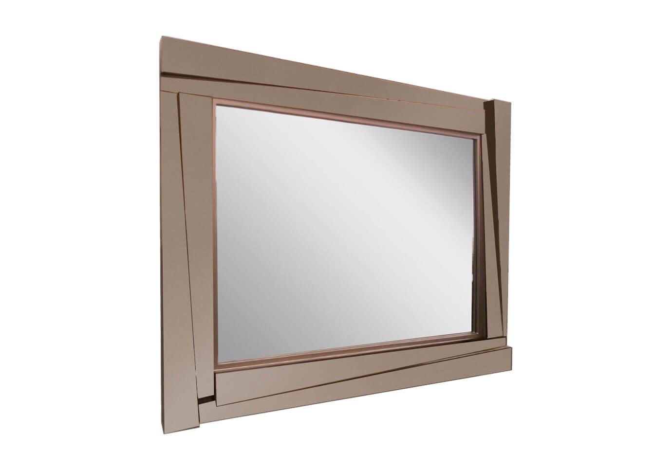 Espejo Marco Tiras Bronce