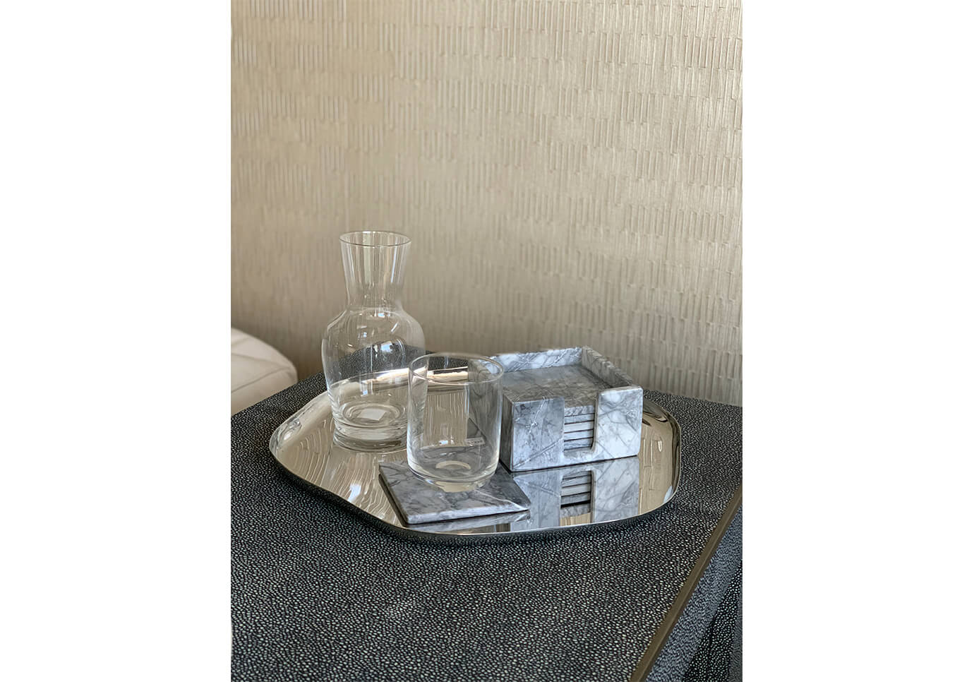 Jarra de Noche con Vaso de Vidrio