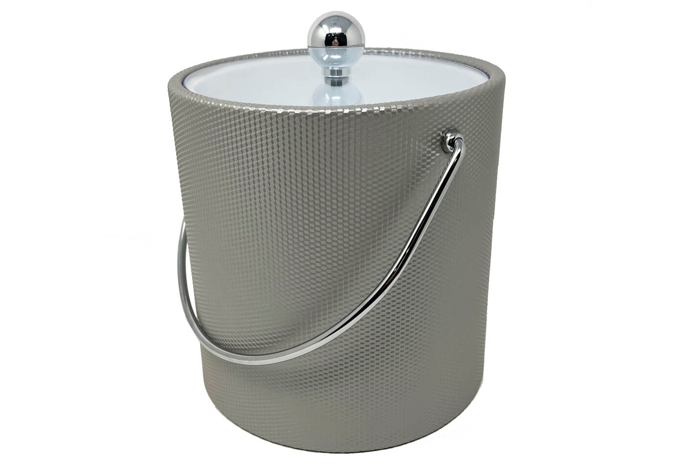 Hielera Vinil Textura Platino Tapa Acrílico