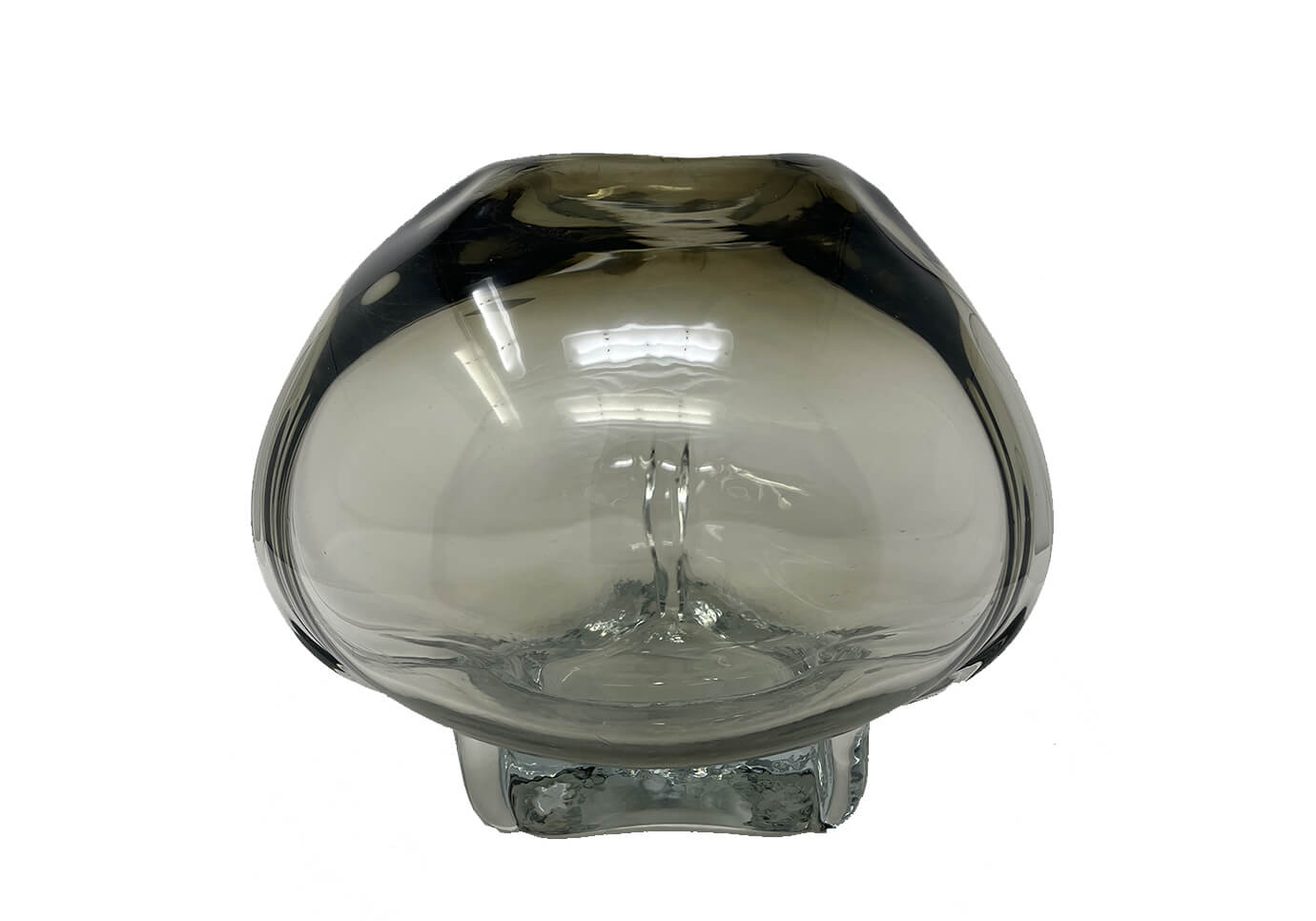 Florero Cristal Bombacho Humo