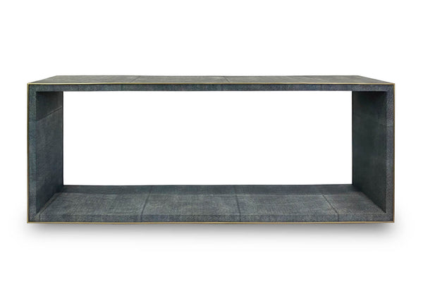 Consola Shagreen Negro con Latón Antiguo 220cm
