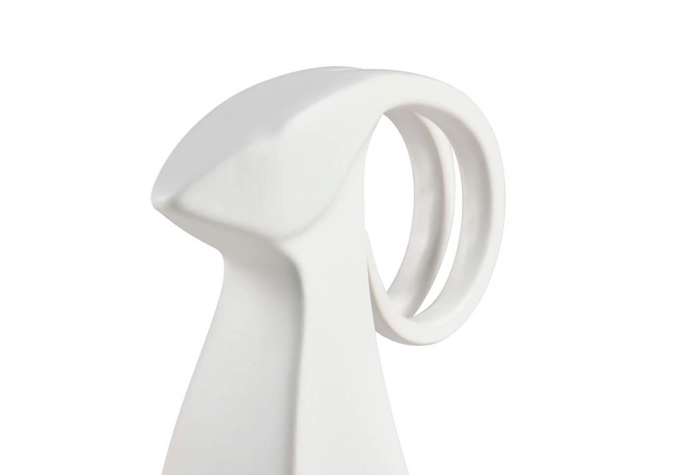 Escultura Carnero de Cerámica Blanca