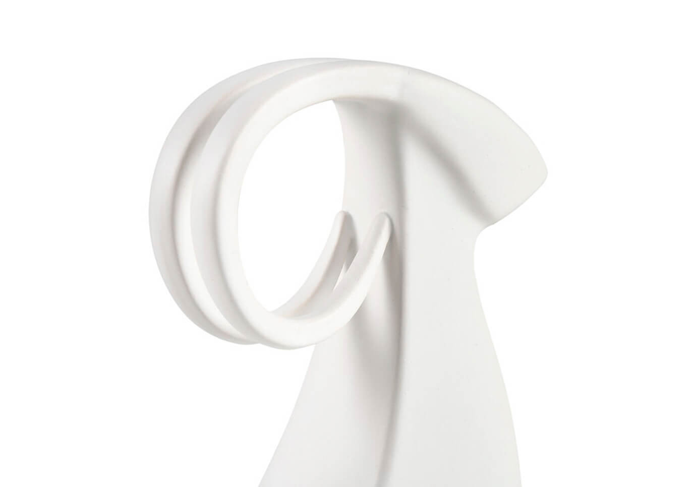 Escultura Carnero de Cerámica Blanca