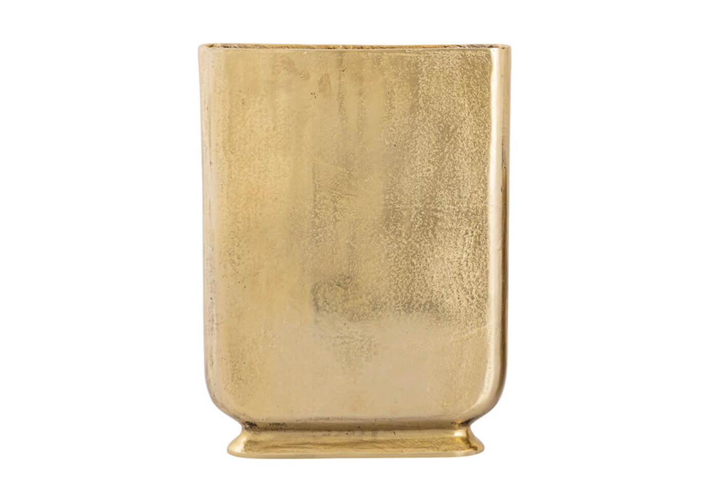 Florero Aluminio Dorado Copa Plana Grande