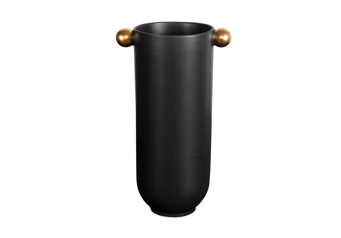 Florero Cerámica Negro Art Deco Alto