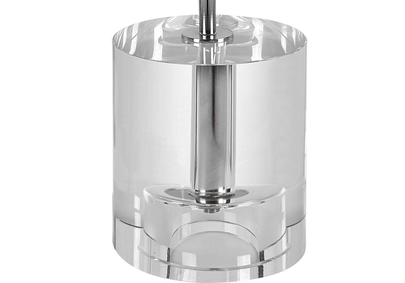 Escultura Oval de Mármol Negro Base Cristal