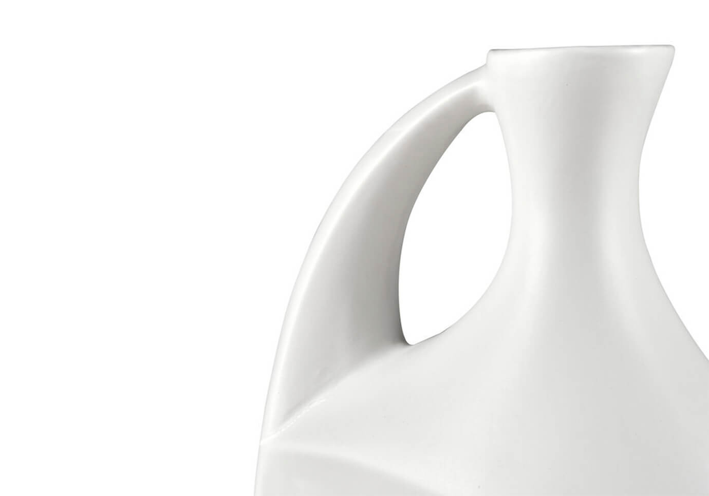 Florero de Cerámica Blanco Botella