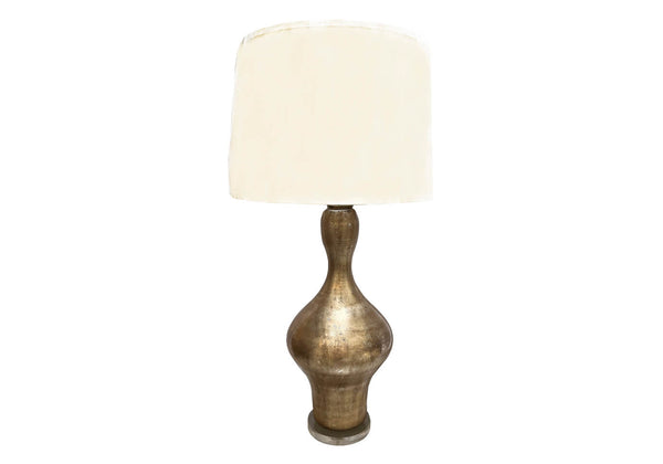 Lampara Vidrio Jaspeado Taupe Silueta Curva