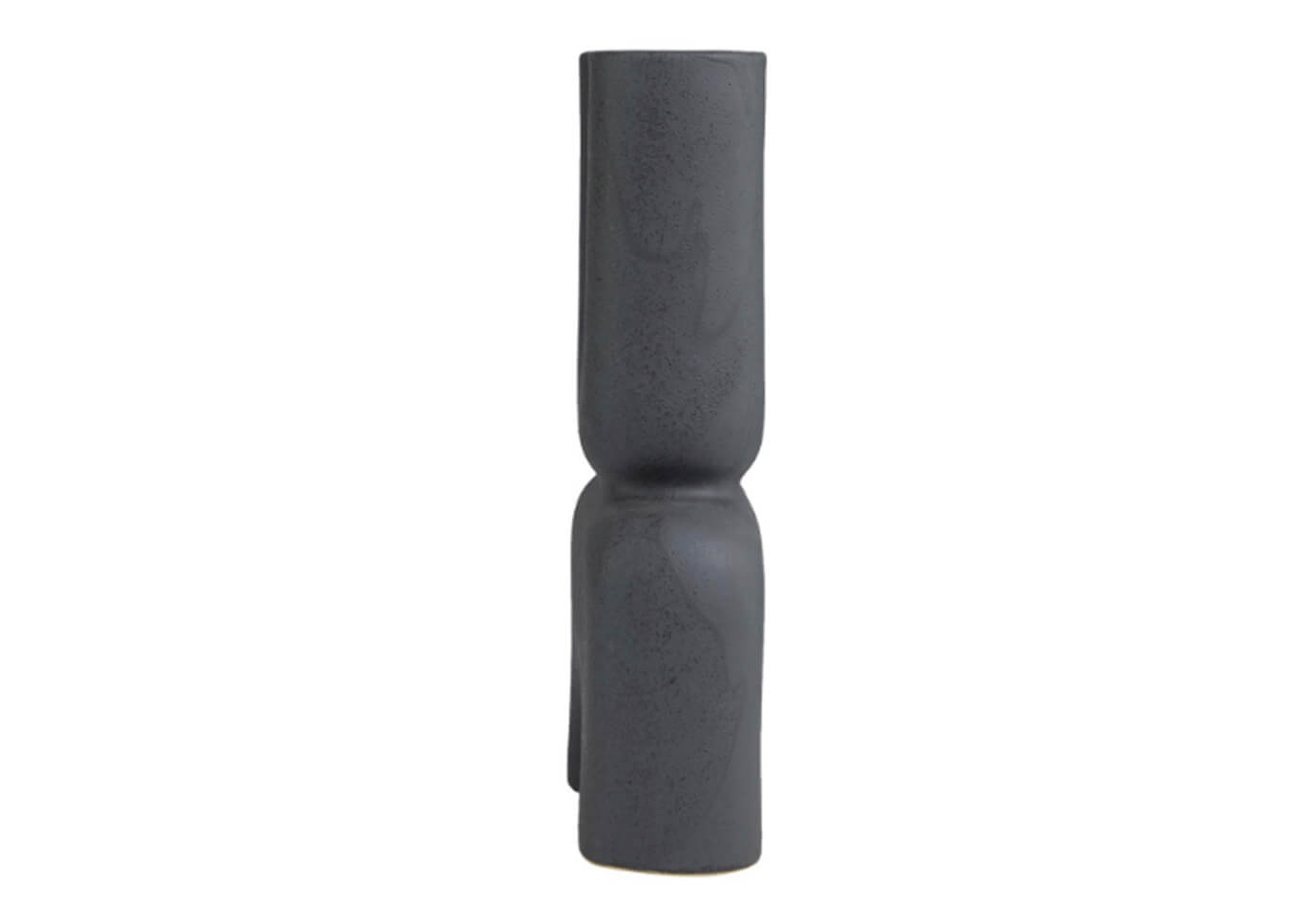 Florero de Cerámica Negro Grapa Doble