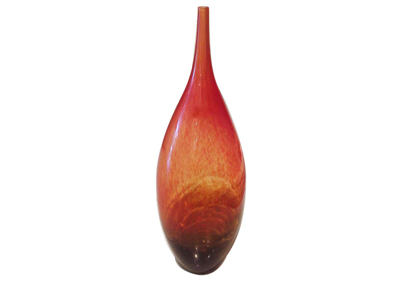 Florero Vidrio Gota Roja