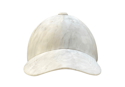 Escultura Gorra Blanca de Mármol Redonda