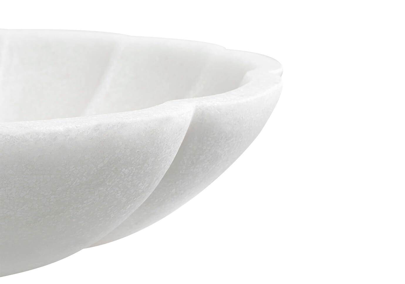 Bowl Petalos de Marmolina Blanco