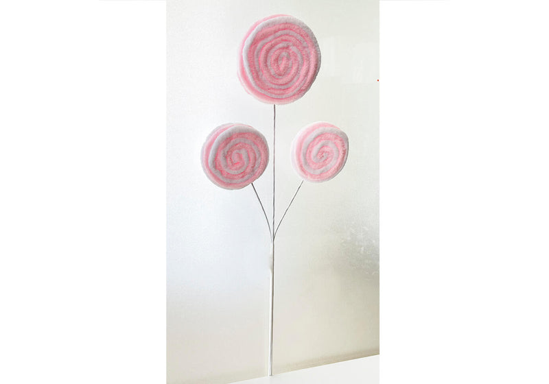 Paleta Lollipop Espiral Rosa Pastel 48 cm